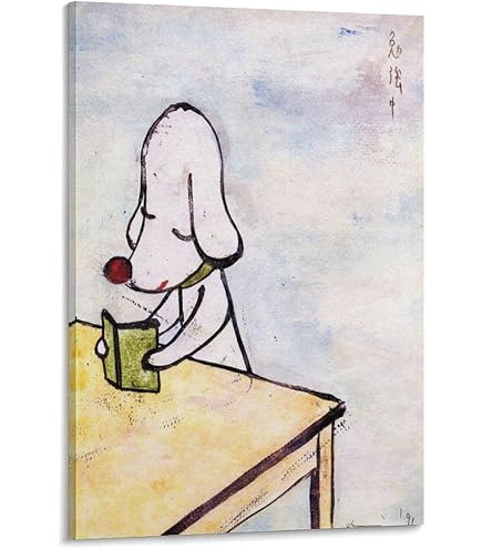 Amazon.co.jp: 奈良美智ポスター奈良美智キャンバス絵画漫画壁画《箱の